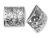 Sterling Silver Hana Design Square Earrings by Zina
