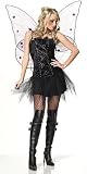 Black Gothic Velvet Nymph Fairy Lace up Dress Costume