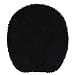 Royale Black Plush Toilet Lid Cover