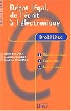 Revue Litec  / Dépôt légal, de l'écrit à l'électronique