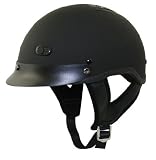 Outlaw DOT Flat Black Vented Half Face Helmet