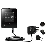 International Wall Home AC Charger for the Creative ZEN Style M100 - uses Gomadic TipExchange Technology