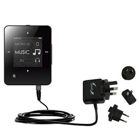 International Wall Home AC Charger for the Creative ZEN Style M100 - uses Gomadic TipExchange Technology