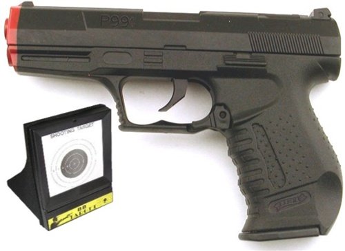 Airsoft Gun Spring Pistol Comes with a Trap Target, Full Scale 1/1 Shoots Around 240 FPS