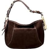 AUTHENTIC COACH SOHO ESPRESSO SUEDE LEATHER HOBO 12690