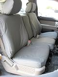 Exact Seat Covers, F461 X7, 2009-2010 Ford F150 Front 40/20/40 Split Seats with Opening Center Console Custom Exact Seat Covers, Gray Automotive Twill