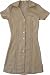 Women's Guayabera Dress - Cool Mexican, Cuban Wedding Clothing, 100% Irish Linen Light Brown