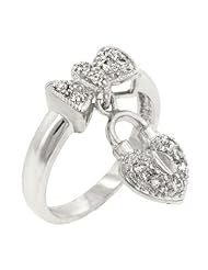 Heart Lock Ribbon Ring