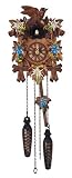 Schneider Black Forest 12 Inch Quartz Musical Hand Painted Flowers Cuckoo Clock