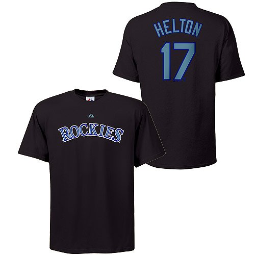 Colorado Rockies Todd Helton T-Shirt By Majestic Athletic Medium