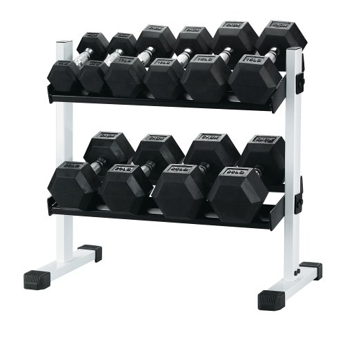 Keys Fitness 150lb. Rubber Hex Dumbbell Set
