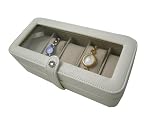 Mele Faux Leather Crystal Watch Case in Ivory