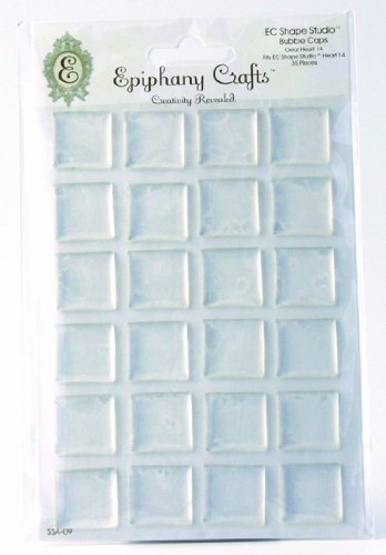 Epiphany Crafts 474131 Epiphany Clear Bubble Caps-Square 25