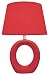 Lite Source LS-20585RED Viko Table Lamp, Red with Donut Shaped Body