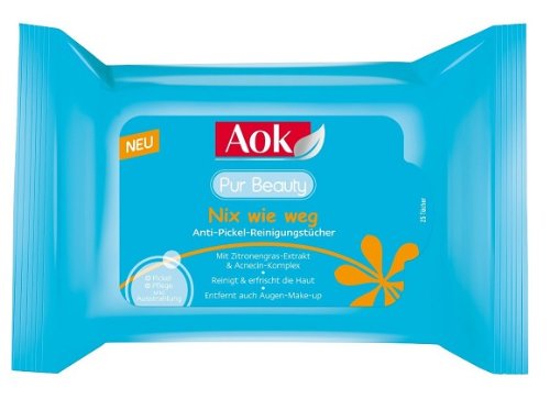 L'acné AOK Pure Beauty lutte contre essuie paquet de 25