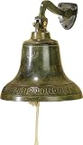 All Purpose - Nice Sound Big Antiques Finished Brass Bell 9h Nautical Captain Sailors Ship Bells