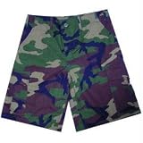 US Milspec Shorts, Ripstop, Woodland Camo, Large