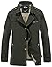 Wantdo Men's Cotton Single Breasted Trench Jacket