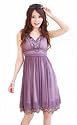 V Neck Casual,cocktail Dress in Purple Size 4,6