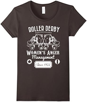 Roller Derby T-Shirt - Women's Anger Management - Female Large - Asphalt