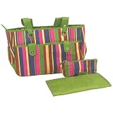 Grass Stripe Diaper Tote