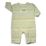 Little Me - Infant Boys Long Sleeve Velour Striped Coverall, Ivory, Multi