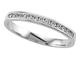 0.20 cts Round Diamond Band With Milgrain - Platinum, 18kt White or Yellow Gold