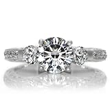 Nadia's Vintage Ring: 2.56 TCW CZ Three Stone Ring