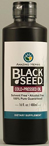 Amazing Herbs Cold-Pressed Black Seed Oil - 16 Ounce, 8 Pack