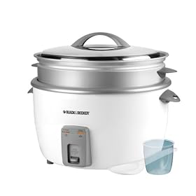 Black and Decker RC6438 38-Cup Commercial Rice Cooker and Steamer, White by Black & Decker