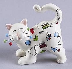 Amy Lacombe Whimsiclay Cat- Birthday Wishes