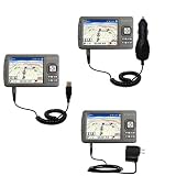 Deluxe Kit for the Pharos 505 includes a USB cable with Car and Wall Charger - Gomadic Brand w/ TipExchange Technology