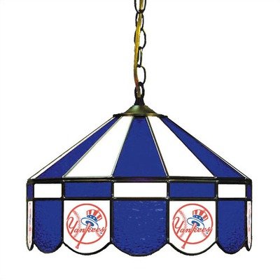 MLB Team Logo Stained Glass Pub Light Team: New York Yankees, Style: Swag at Amazon.com