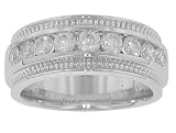 1.00 ct. TW Round Cut Diamond Mens Wedding Band in 14k White Gold