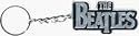 The Beatles - Classic Logo, Black on Silver - Metal Keychain / Keyring / Key Ring / Key Chain