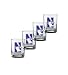 NCAA Northwestern Wildcats Set of 4 Double Old Fashioned Glasses, 14-Ounce