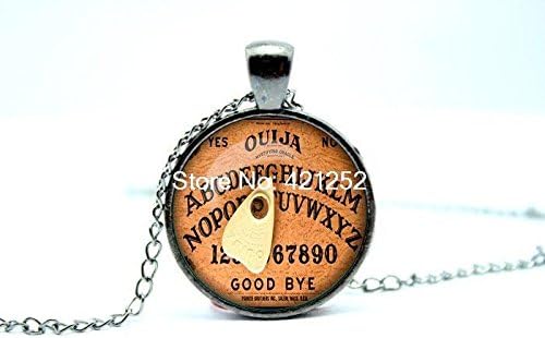Pretty Lee 2015 Fashion Halloween Necklace Halloween Pendant Cothic Vintage Ouija Board Pendant Glass Photo Cabochon Necklace Christmas gift