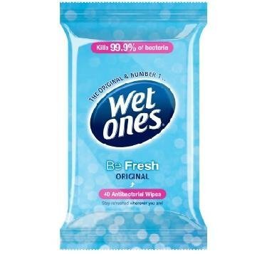 Wet Ones Be Fresh Original Antibacterial 40 Wipes Pack