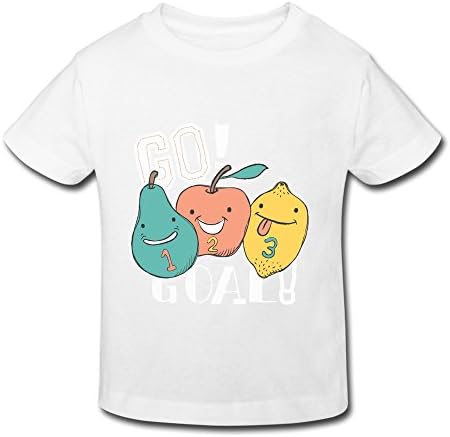EVAMPIRE Unisex Funny Fruits Go Goal T Shirt For Toddlers 2-6 Years Old