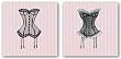 Vixen and Mademoiselle Set by Diana Marye Huff 8"x8" Art Print Poster