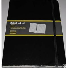 Idena Notizbuch A5 Schwarz, Kariert