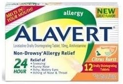 Alavert Allergy, Orally Disintegrating Tablets, Citrus Burst 10mg, 18ct - Buy Packs and SAVE (Pack of 4)
