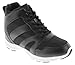 CALTO Men's Invisible Height Increasing Elevator Shoes - Black Leather/Mesh Lace-up Sporty Trainers - 4 Inches Taller - G3330 - Size 9 D(M) US