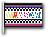 Set of 2 NASCAR CAR FLAG w/Wall Brackett Set of 2 - NASCAR