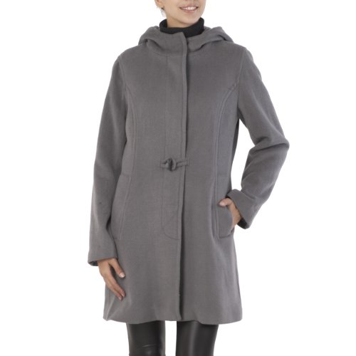 BGSD Women's Cashmere Blend Toggle Duffle Coat - Dark Gray S