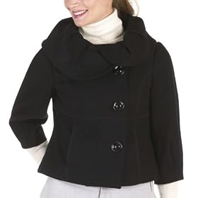 Mossimo® 3/4-Sleeve Wool Coat - Ebony by Mossimo