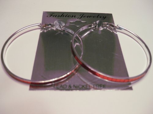 red hoop earrings