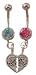.925 sterling silver Best Friends belly button ring - The Original