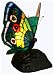 Butterfly Blue Green Yellow Tiffany Style Accent Lamp