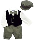 12MO-Boys 5Pc Knicker Vested Sets